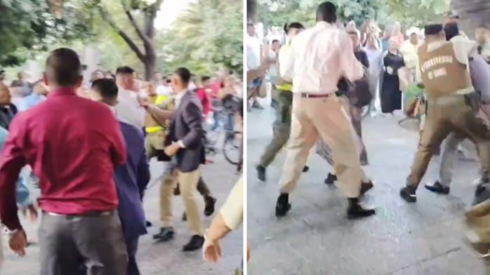 70 involucrados: Cómo se originó la pelea entre evangélicos y carabineros en Plaza de Armas