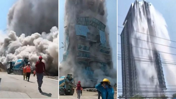 Catástrofe en sudeste asiático: Terremoto 7,7 derrumbó edificio y dejó 40 trabajadores atrapados