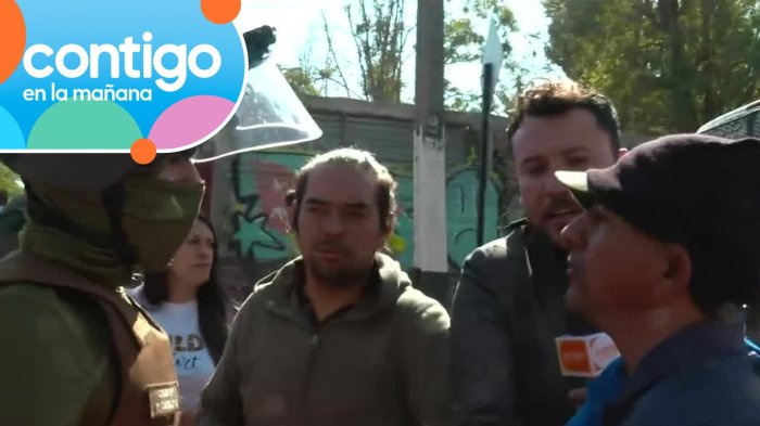 Reportan protestas por desalojo de centro de rehabilitación en Renca: Carabineros lanzó lacrimógenas