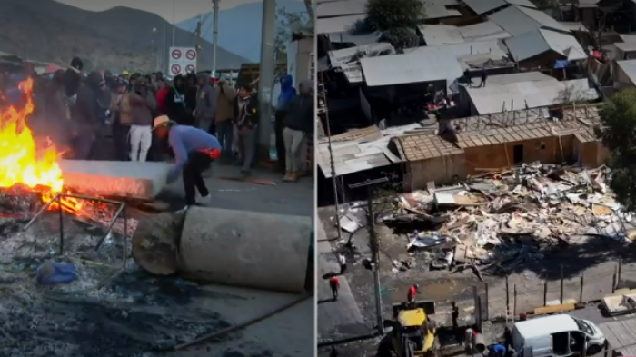 Así fue el desalojo de la toma en San Felipe: Decenas de personas se enfrentaron a carabineros