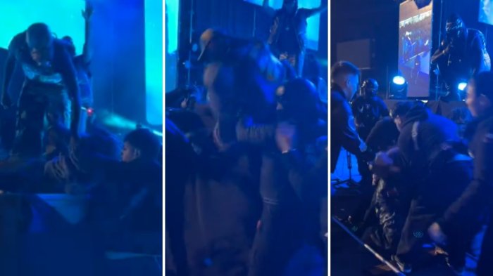 VIDEO | ¿Golpeó a su fanático? Viralizan polémica caída de Polimá Westcoast en pleno concierto