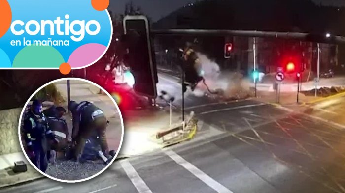 Auto “voló” e impactó contra casa en Providencia: Conductor ebrio salió ileso e intentó fugarse