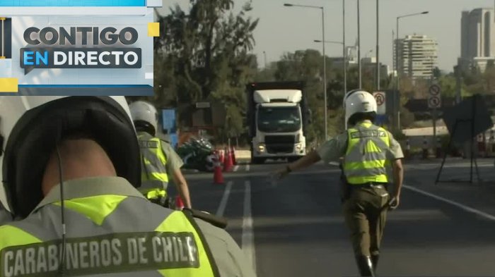 Intensa fiscalización de autos y camiones de gran tonelaje en Providencia