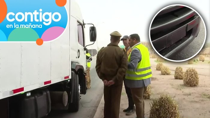 Estricta fiscalización en Buin: Camión detectado in fraganti circulando sin patente delantera