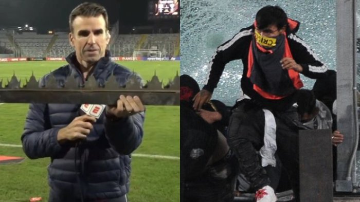 En plena cancha: Periodista brasileño muestra barra de fierro que usaron barras de Colo Colo