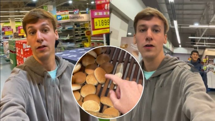 Tiktoker europeo impactado con conocido producto en supermercados chilenos :“Esto en España no lo ves”