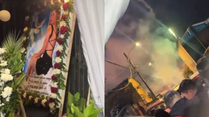 Con DJ y fuegos artificiales: Así fue el velorio de una de las tres jóvenes fallecidas en accidente en Santiago