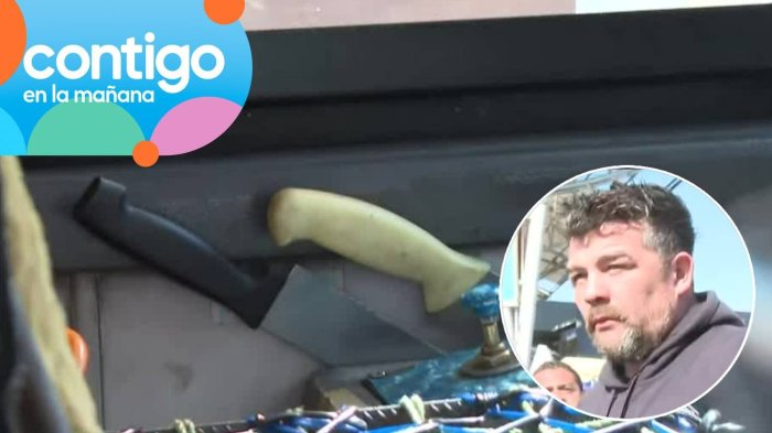 “Es agresivo”: Panel de Contigo en la Mañana impactados con chofer de micro detenido que portaba dos cuchillos