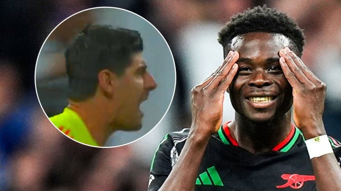 Canchereó y se lo perdió: El insólito penal que erró Saka en el Real Madrid vs Arsenal