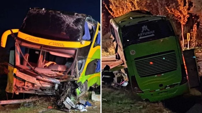 Bus con niños fue impactado por auto en Ruta 5 sur: Accidente dejó un muerto y 20 heridos