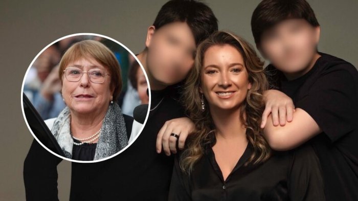 Natalia Compagnon aseguró que “no hay un vínculo” entre sus hijos y ex pdta. Michelle Bachelet