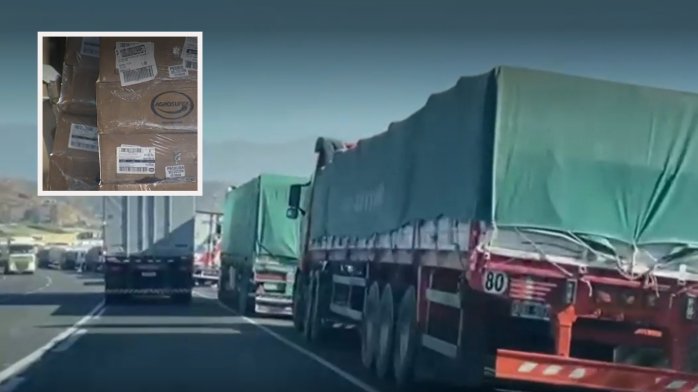 Camioneros, principalmente argentinos y brasileños, son asaltados en largas esperas en ruta Los Libertadores