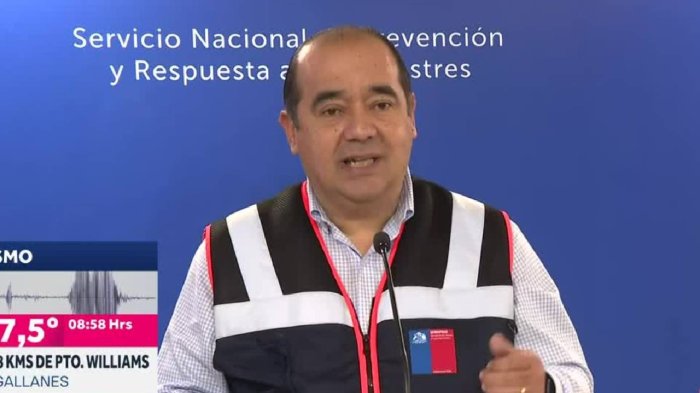 “Es un terremoto directamente”: Senapred realizó primer balance tras sismo 7,5 en la región de Magallanes