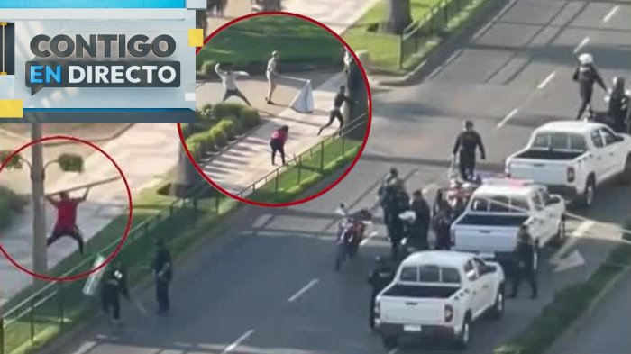 Con palos y piedras: Registran batalla campal entre ambulantes y funcionarios municipales en Viña