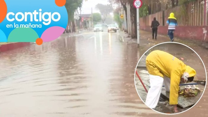 Cerro Navia bajo el agua: Intensa lluvia en RM provocó inundaciones en puntos críticos de la comuna