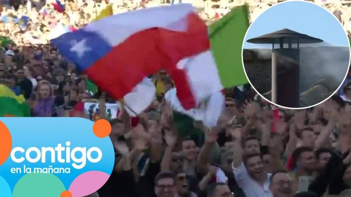 ¡Con bandera chilena incluida! Eufórica celebración en Plaza San Pedro por elección de nuevo Papa