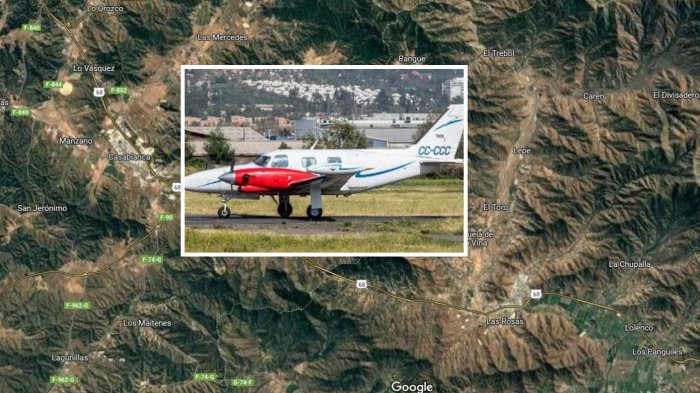 AHORA | Este es el lugar exacto donde habrían hallado la avioneta perdida en Curacaví