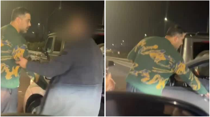 VIDEO Claudio Bravo increpó a conductor supuestamente ebrio