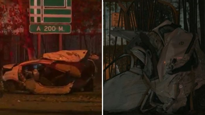 Vehículo se partió en dos: Choque en Estación Central dejó una persona fallecida