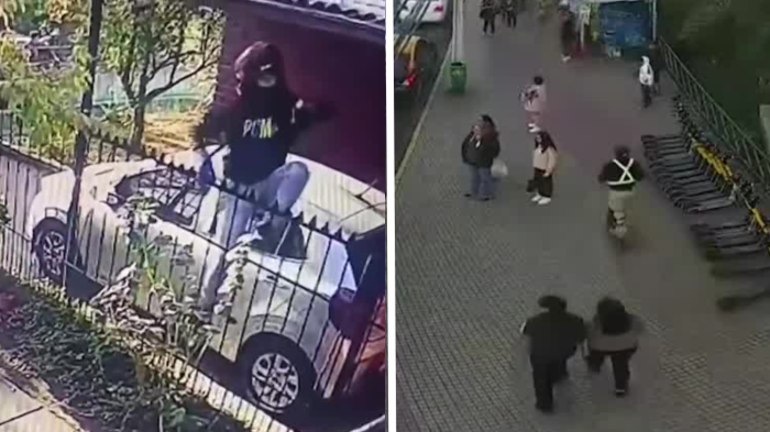 Guardia a bordo de scooter detuvo a tres motochorros: Uno intentó escapar por techos de las casas