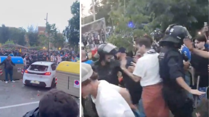 Minutos de terror tras atropello masivo en España: Auto arremetió contra hinchas antes de partido