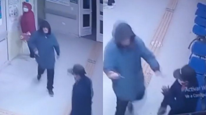 VIDEO | Hombre armado con cuchilla irrumpió en un SAR y atacó a paciente en San Bernardo