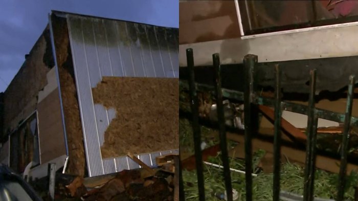 Tornado 'dio vuelta' una casa en Puerto Varas: Radier quedó hacia el techo