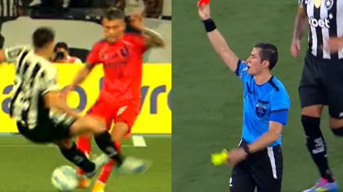 Sin piedad: La terrible falta a Charles Aránguiz que le costó la expulsión a defensa de Botafogo