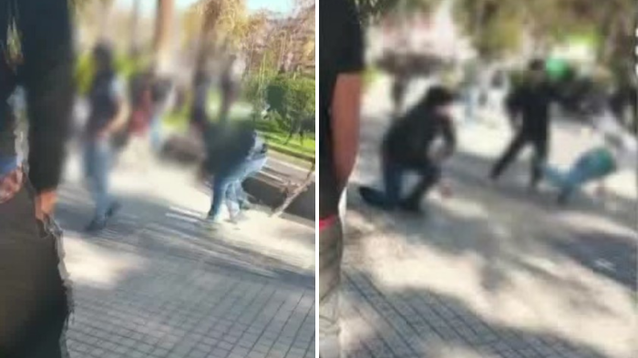 VIDEO | Registran violenta riña en Plaza de Armas de Melipilla: Estudiante de 17 años murió apuñalado