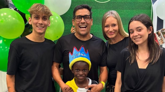 El especial festejo de cumpleaños de Benjamín, hijo menor de Rafael Araneda y Marcela Vacarezza