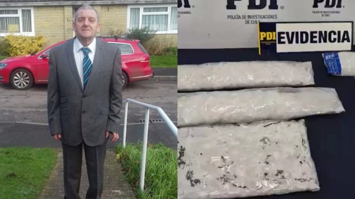 Jubilado acusa inocencia: Británico de 79 años transportaba 5 kilos de droga y está detenido en Santiago 1