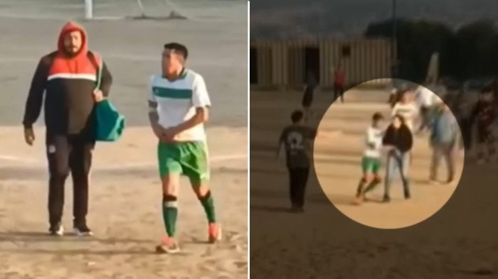 VIDEO | Jugador amenazó a los rivales con arma en partido de fútbol amateur en Quilpué