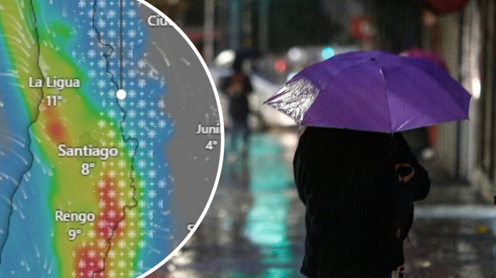 EN VIVO: Sigue las intensas lluvias del sistema frontal que afectará a Santiago y la zona centro-sur