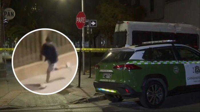 VIDEO | Hombre fue acribillado en pleno centro de Santiago: Grabaron al autor huyendo