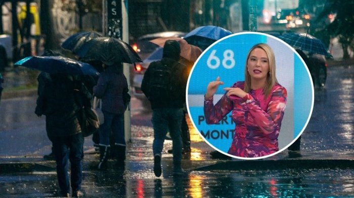 Lloverá toda la mañana: La hora peak del sistema frontal en Santiago este jueves