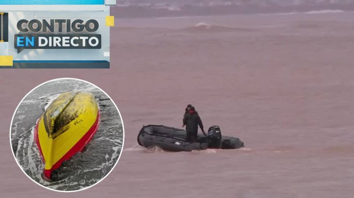Sigue la incansable búsqueda de los tres pescadores desaparecidos en San Pedro de la Paz