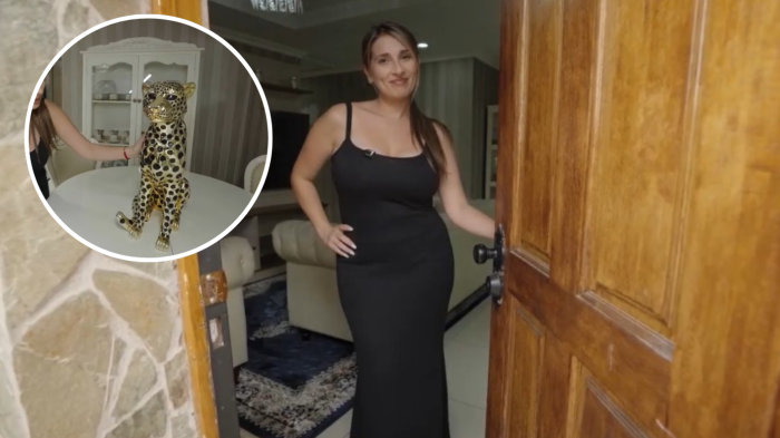 Un guepardo dorado y piezas conectadas: Así es la casa de Perla Ilich, la gitana más famosa de Chile