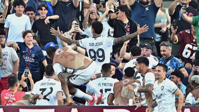 El campeón de la Libertadores le ganó al de la Champions: Botafogo dio el batacazo ante PSG