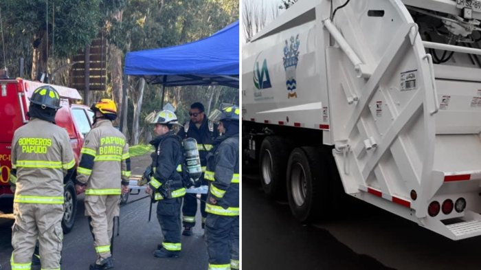 Explosión en camión de basura deja cinco intoxicados y activa protocolo de emergencia en Papudo