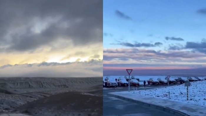 Hermosa postal: Desierto de Atacama, el más árido del mundo, amanece completamente nevado