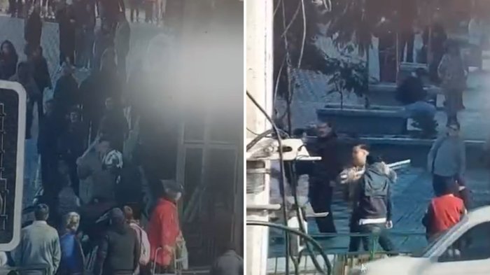 VIDEO | Los agarraron a palos: Vendedores ambulantes atacaron a inspectores municipales de Maipú