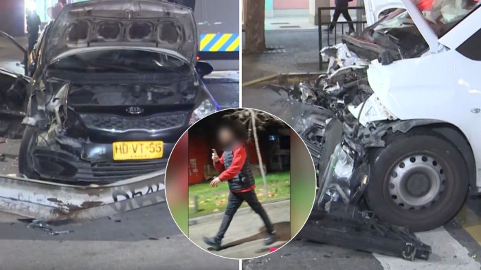 VIDEO | Indignación por reacción de conductor que huyó tras choque de autos en Santiago
