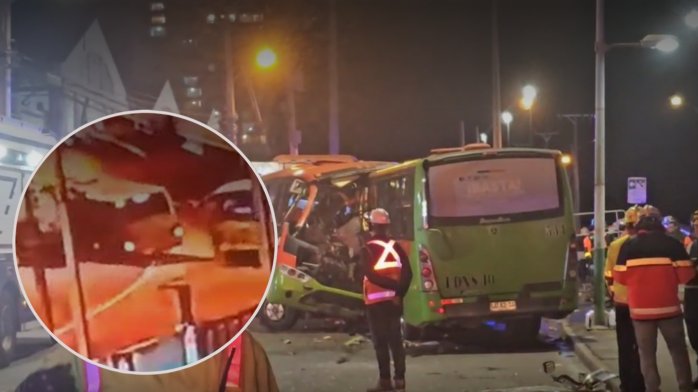 Con un tercer bus involucrado: Revelan inédito video de fatal choque frontal en Valparaíso