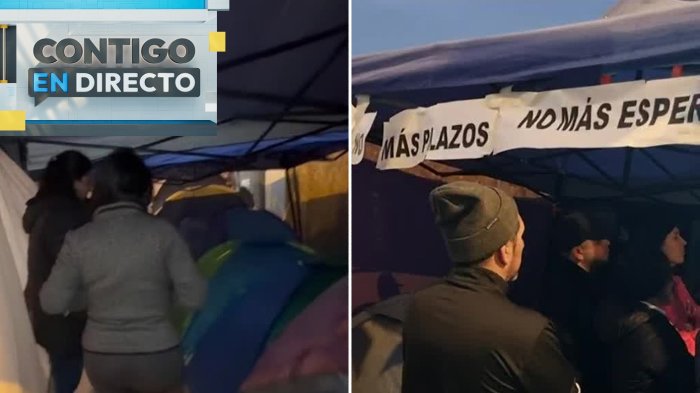 Familias acampan en plena calle para exigir entrega de viviendas sociales en Antofagasta