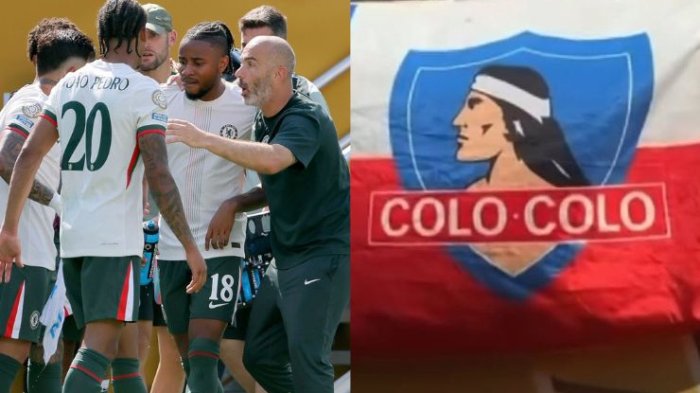 Amarrada con zapatillas: La bandera de Colo Colo que llamó la atención en el Mundial de Clubes