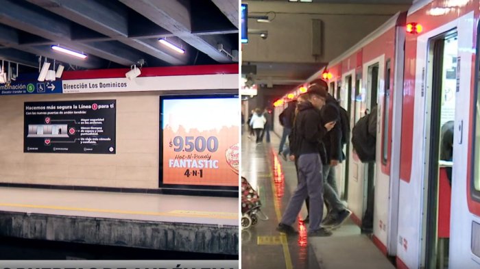 Metro de Santiago inicia instalación de puertas en Línea 1: Así lucirán los nuevos andenes