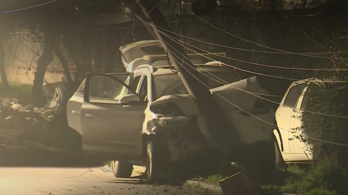 Patrulla municipal choca en Pedro Aguirre Cerda durante una persecución