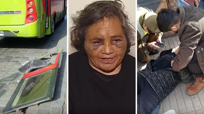 VIDEO | Mujer fue golpeada por “puerta voladora” mientras esperaba micro en Valparaíso