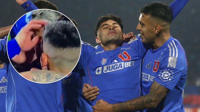 Preocupado de todo: El gesto de Javier Altamirano con Charles Aránguiz en pleno partido de la U