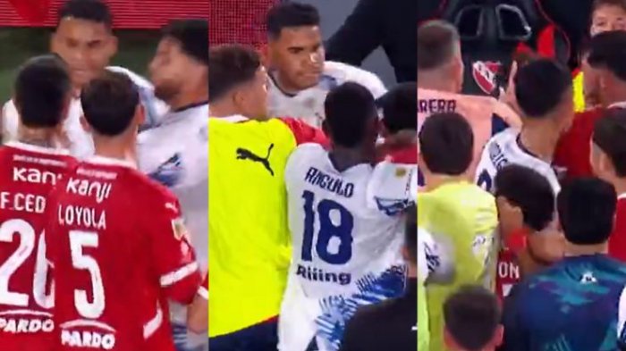 Con chilenos involucrados: El caótico final que se dio en duelo de Independiente en Argentina